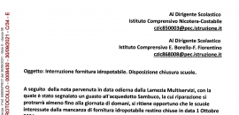 Chiusura locali scolastici  in data 1 ottobre 2021 