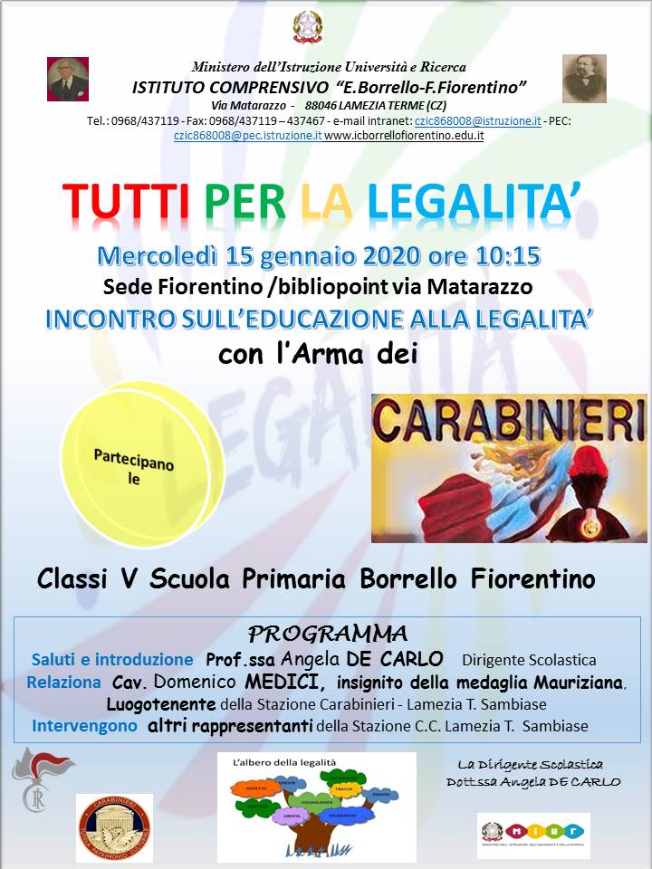 INSIEME PER LA CULTURA DELLA LEGALITA
