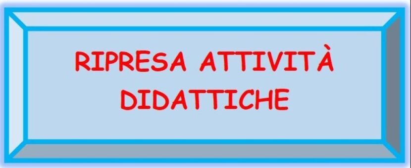 Ripresa attivita didattiche 830x340