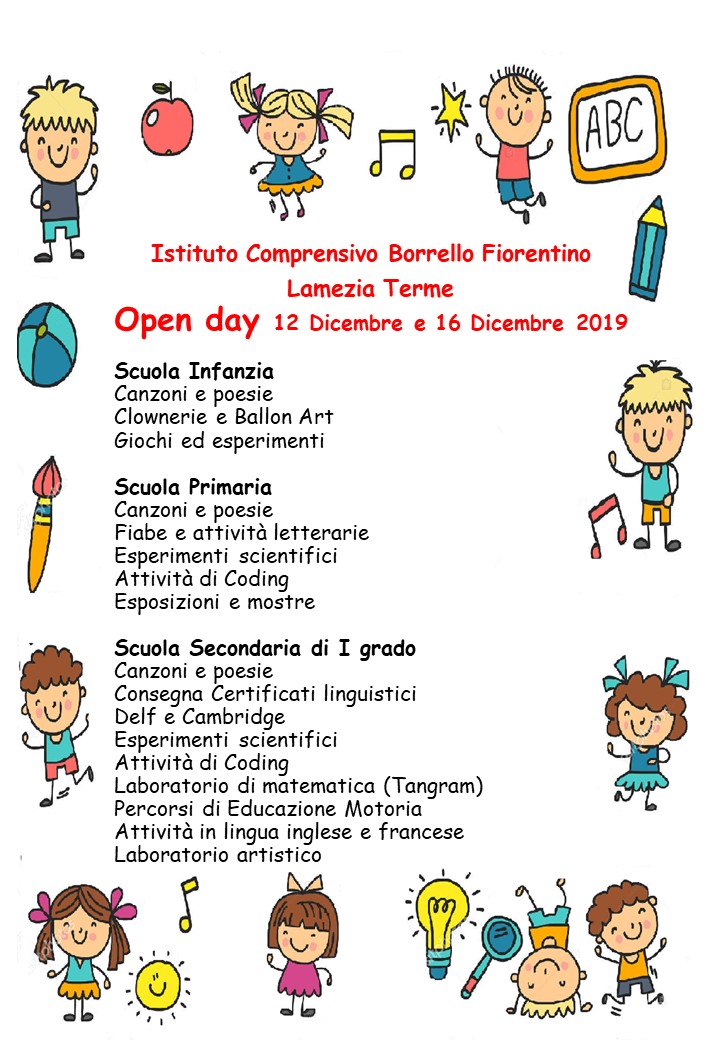 locandina attività open day