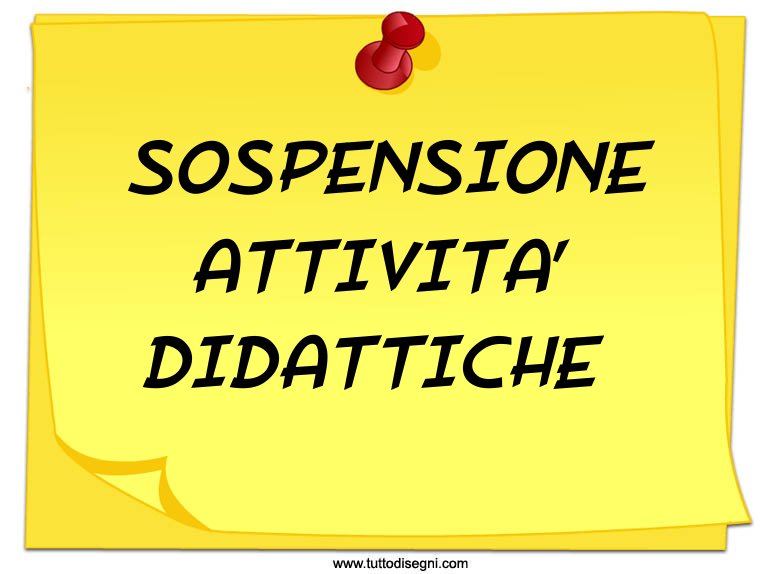 sospensione attività didattiche